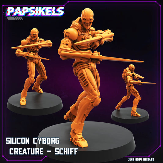 Cyberpunk, Silicon Cyborg Creature Schiffs - Blame Anime, Papsikels, 32mm or 75mm Mini