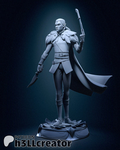 Vax'ildan from Critical Role - Legends of Vox Machina (fan art) | Miniature scale 1:15 | h3LL Creator | DIY Model Kit