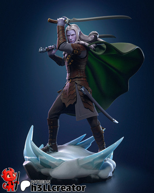 Drizzt Do'Urden - Dungeons and Dragons (fan art) | Miniature scale 1:15 | h3LL Creator | DIY Model Kit