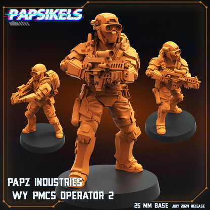 Aliens Vs Humans Resurgence, Papz Industries WY PMCS Operators Set 1, Papsikels, 32mm Mini