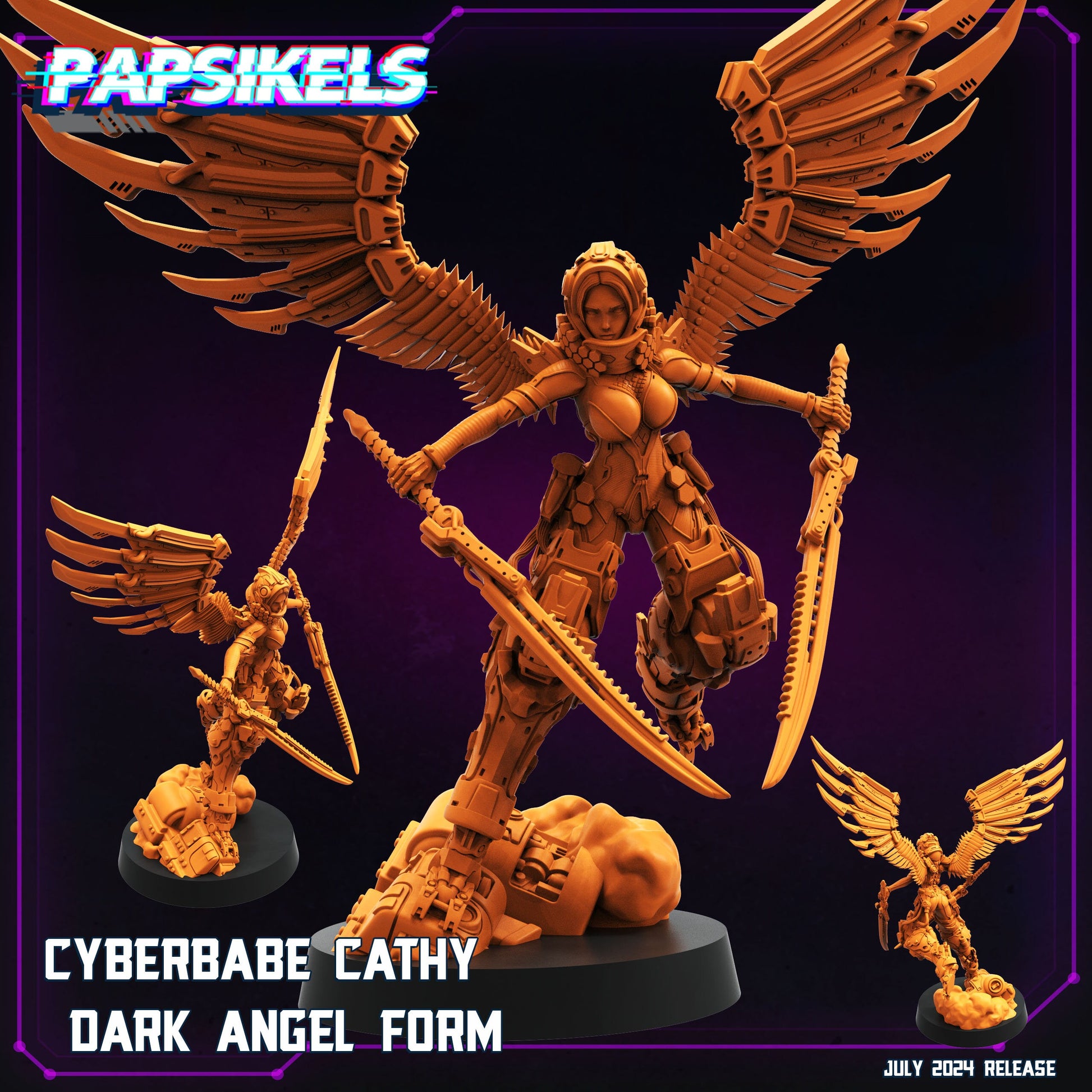 Cyberpunk, Cyberbabe Cathy, Papsikels, 32mm or 75mm Mini