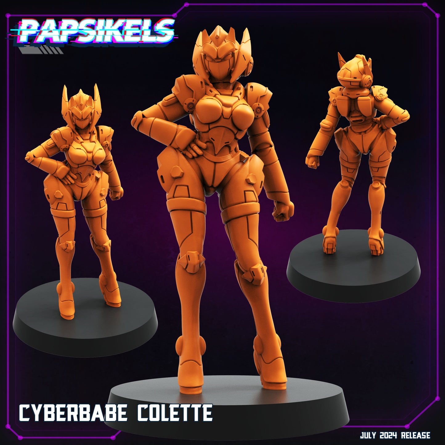 Cyberpunk, Cyberbabe Colette, Papsikels, 32mm Mini