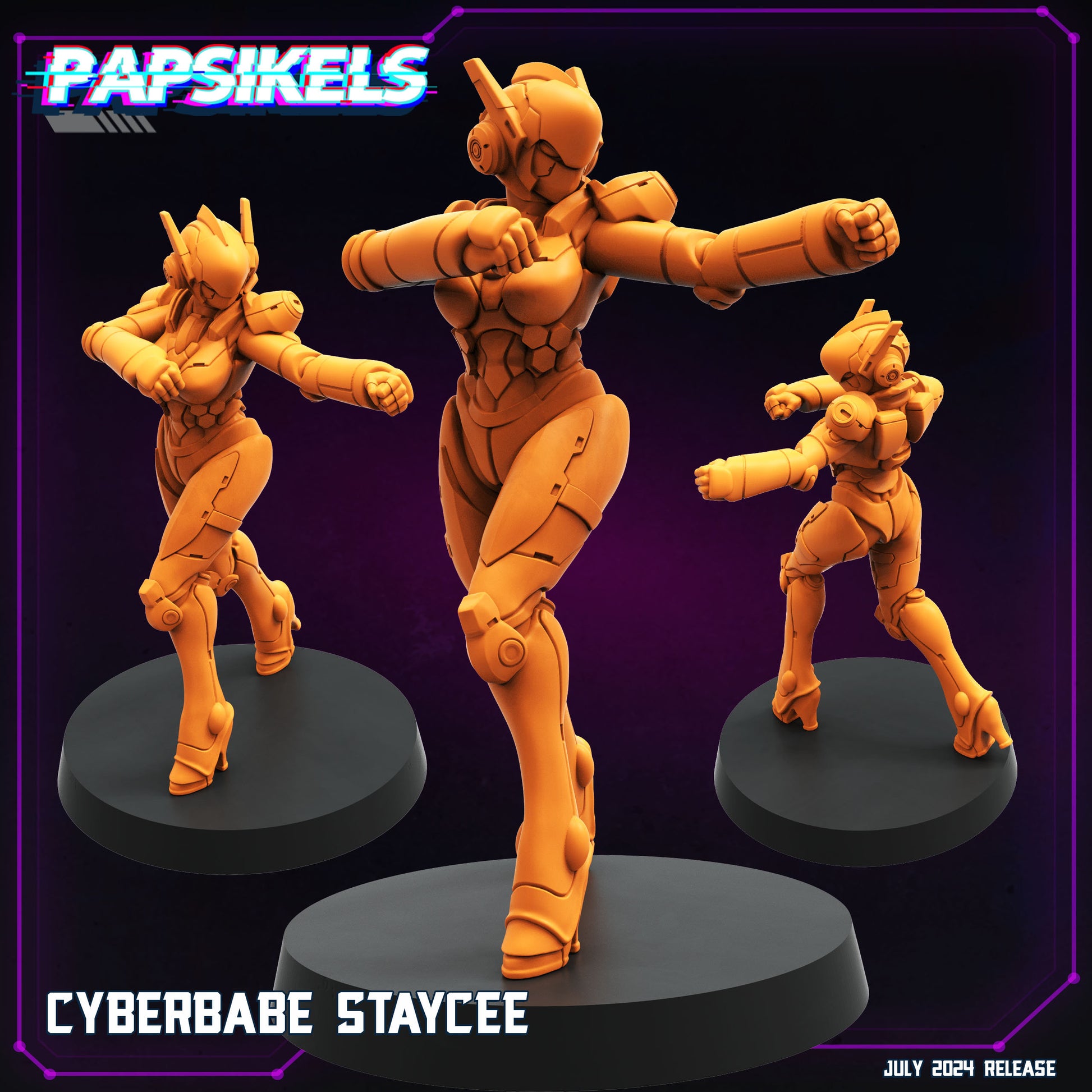 Cyberpunk, Cyberbabe Staycee, Papsikels, 32mm Mini