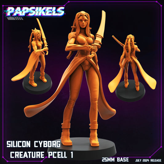 Cyberpunk, Silicon Cyborg Creature - Pcell- Blame Anime, Papsikels, 32mm or 75mm Mini