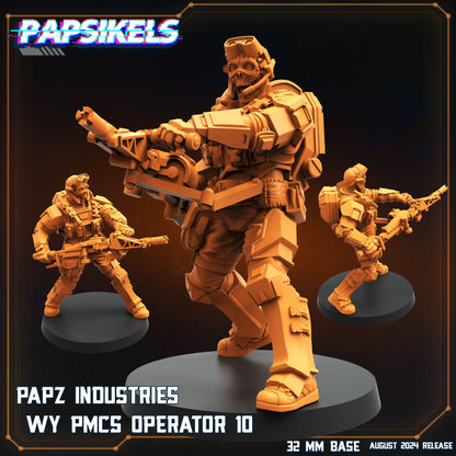 Aliens Vs Humans Resurgence, Papz Industries WY PMCS Operators Set 1, Papsikels, 32mm Mini