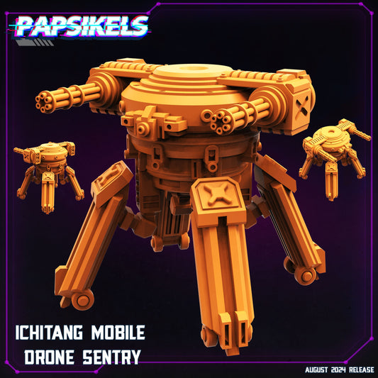 Ichitang Mobile Drone Sentry, Papsikels, Resin Miniature - Tabletop miniature - Sci-Fi Miniature - 32mm