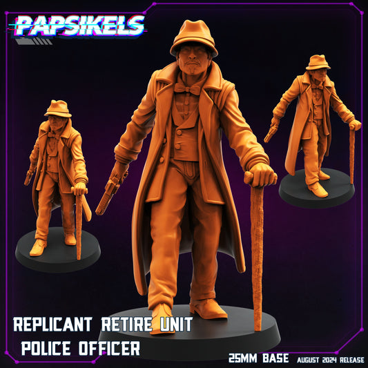 Cyberpunk, Blade Runner Replicant Retire Unit Police Officer , Papsikels, 32mm Mini