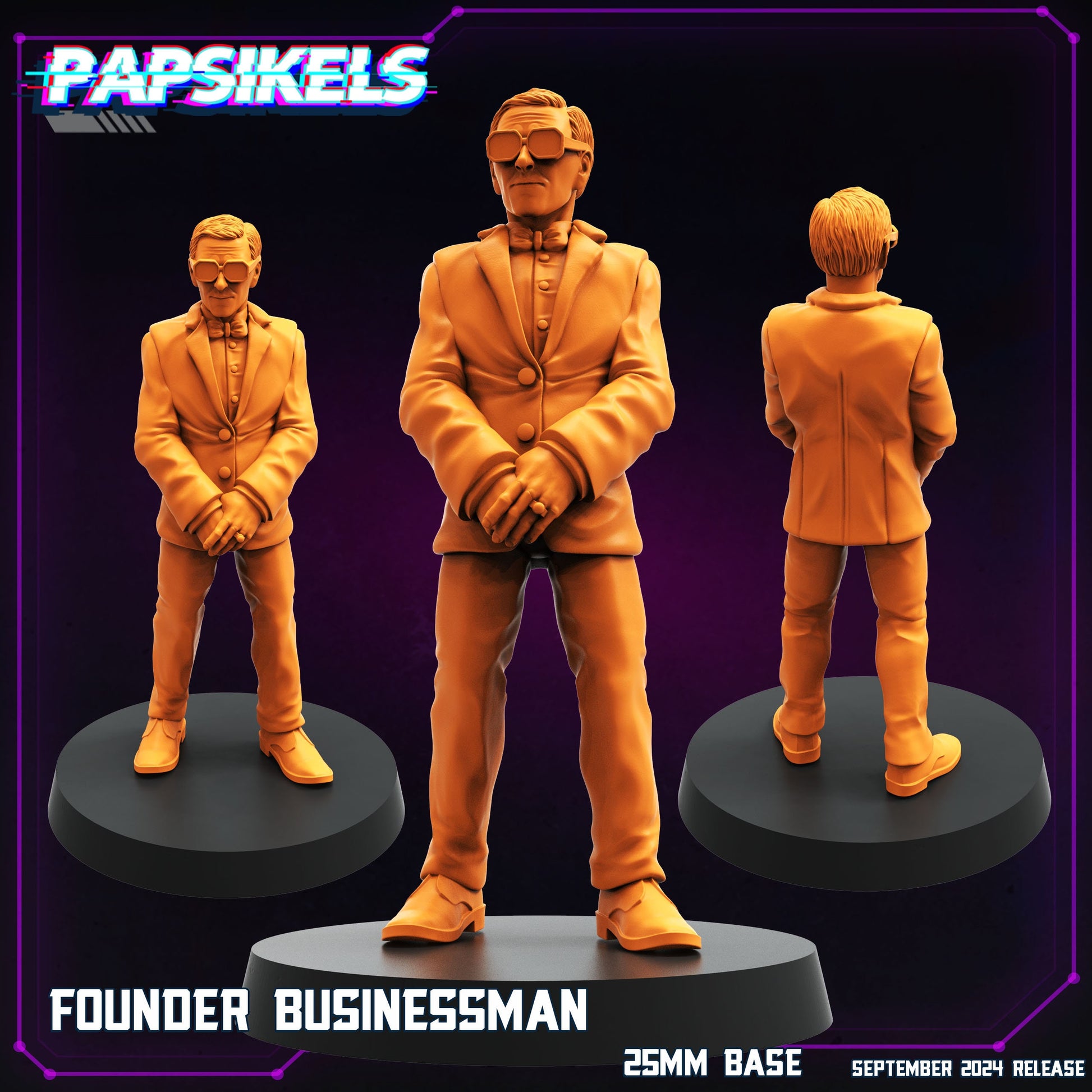 Cyberpunk, Founder Businessman, Papsikels, 32mm Mini