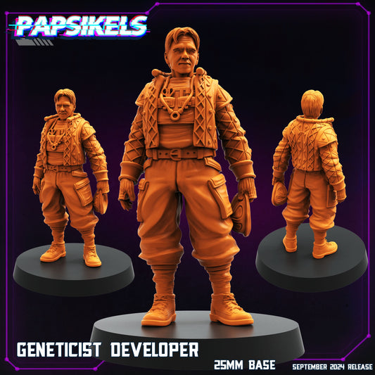 Cyberpunk, Geneticist Developer, Papsikels, 32mm Mini