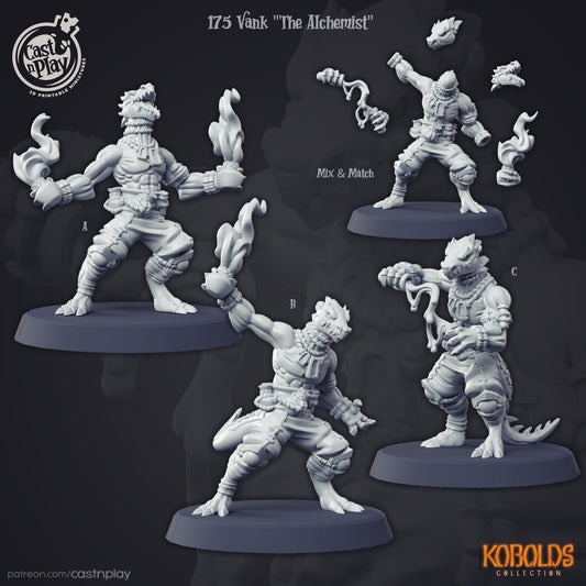 Vank The Alchemist | Kobolds | April 2020 | 32mm Scale | 25mm Base | CastNPlay | Dungeons and Dragons | TTRPG | Resin Miniatures