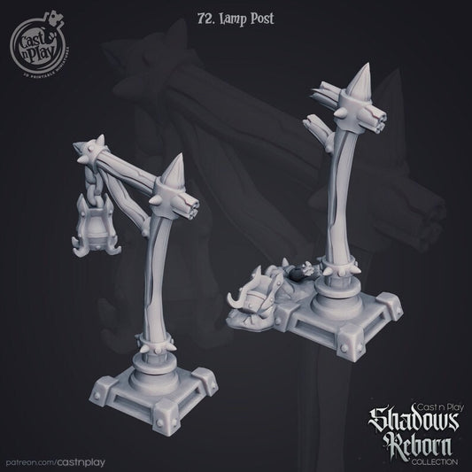 Lamp Posts Set of 2 | Shadows Reborn| July 2019 | 32mm Scale | CastNPlay | Dungeons and Dragons | TTRPG | Resin Miniatures
