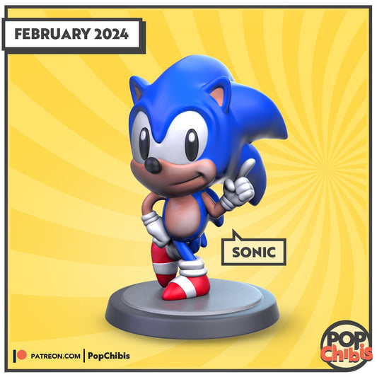 Sonic Chibi | KS | 75mm Scale | Pop Minis | Pop Chibis | Resin Miniatures