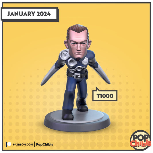 T1000 Terminator Chibi| KS | 75mm Scale | Pop Minis | Pop Chibis | Resin Miniatures