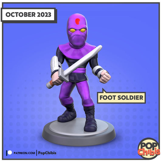TMNT - Foot Soldier Chibi | KS | 75mm Scale | Pop Minis | Pop Chibis | Resin Miniatures