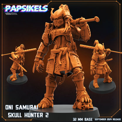 Skull Hunters - Oni Samurai Skull Hunters, Papsikels, Resin - Tabletop miniature - 32mm