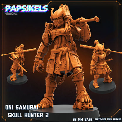 Skull Hunters - Oni Samurai Skull Hunters, Papsikels, Resin - Tabletop miniature - 32mm