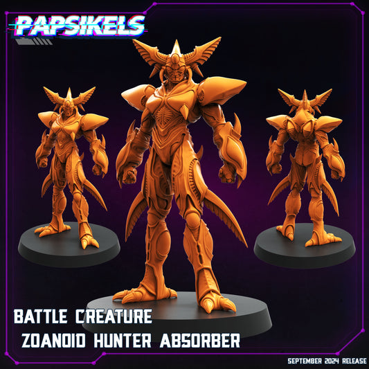 Cyberpunk, Battle Creature Zoanoid Hunter Absorber, Guyver Ramotith Type Zoanoid Papsikels, 32mm Mini