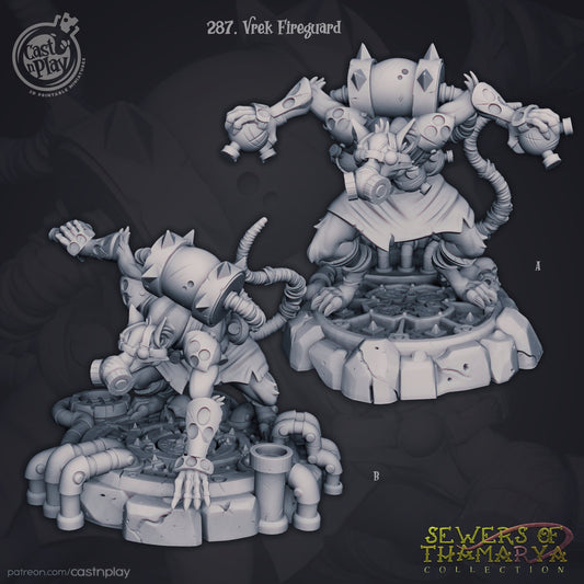 Vrek Fireguard | Throwback | September 2024 | 32mm Scale | 30mm Base | CastNPlay | Dungeons and Dragons | TTRPG | Resin Miniatures