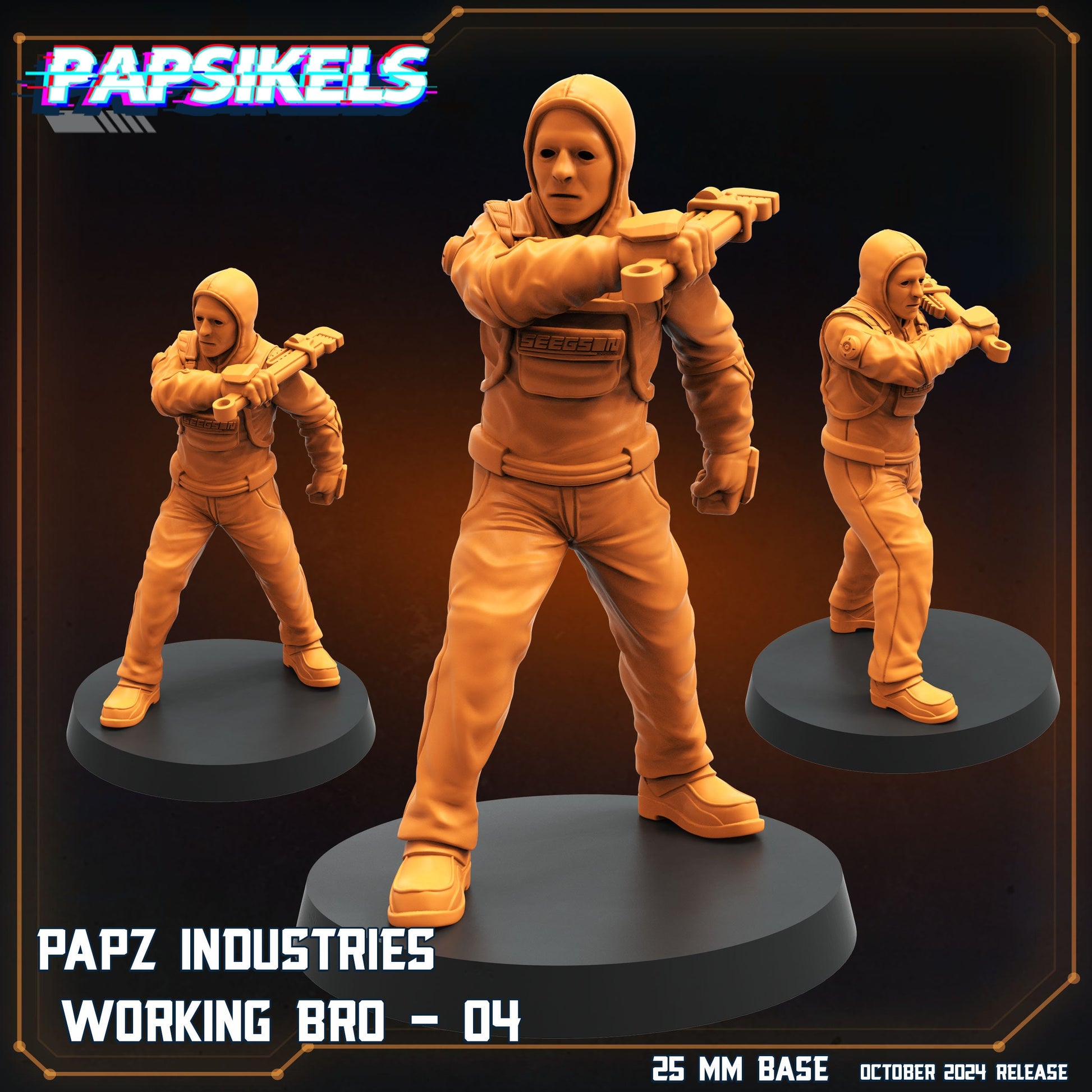 Aliens Vs Humans, Working Bros Set 4 / Working Joes , Papsikels, 32mm Mini