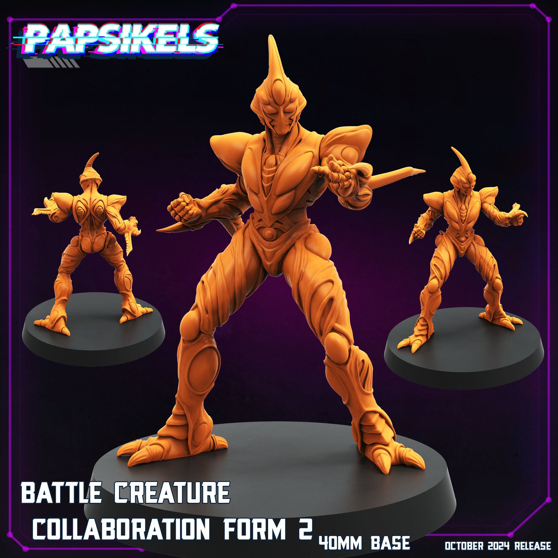 Cyberpunk, Battle Creature Collaboration (Guyver), Papsikels, 32mm Mini
