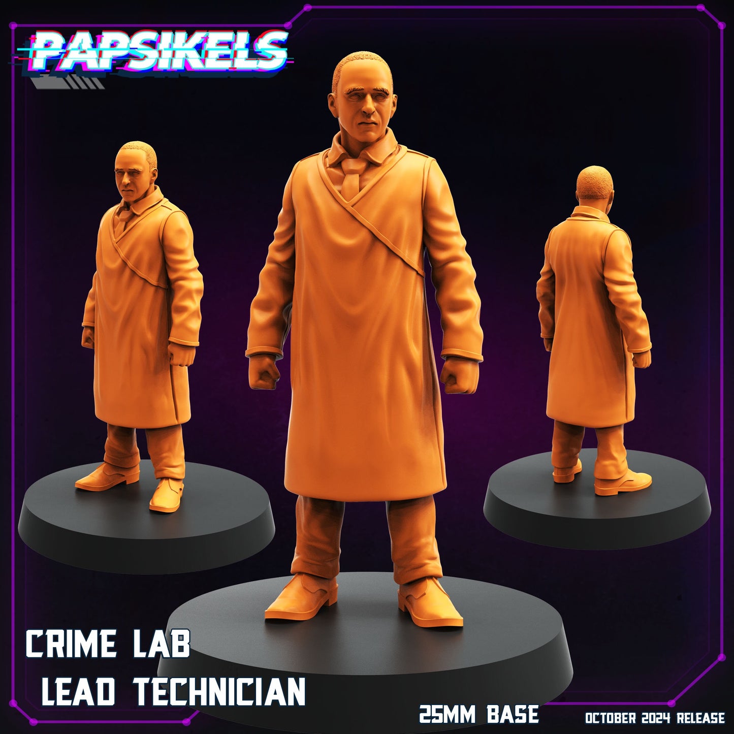 Cyberpunk, Crime Lab Lead Technician, Papsikels, 32mm Mini