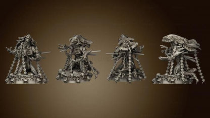 Aliens Vs Humans Captured Gigerian Royal Brood King, Papsikels, Resin Miniature