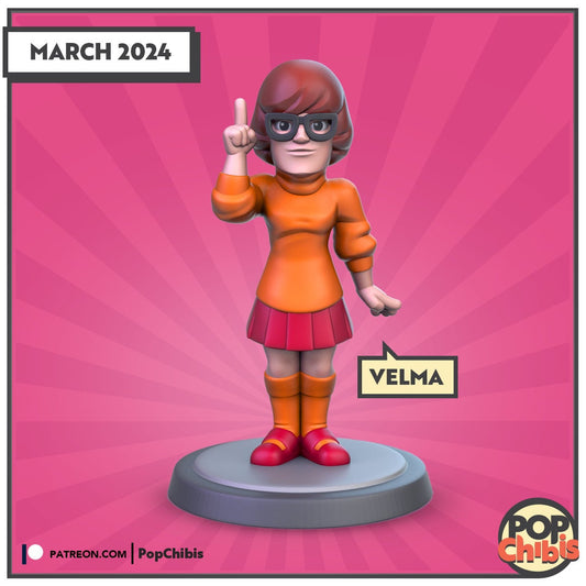 Scooby Doo - Velma Chibi | KS | 75mm Scale | Pop Minis | Pop Chibis | Resin Miniatures