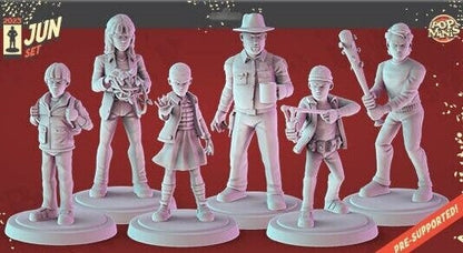 Stranger Things | 24 - Stranger Things Set 1 | 32mm Scale | Pop Minis | Pop Chibis | Resin Miniatures