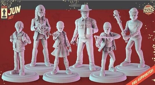 Stranger Things | 24 - Stranger Things Set 1 | 32mm Scale | Pop Minis | Pop Chibis | Resin Miniatures