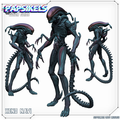 Aliens Vs Humans Resurgence, Alien Xenomorph Xeno Navi - Papsikels, 32mm Mini