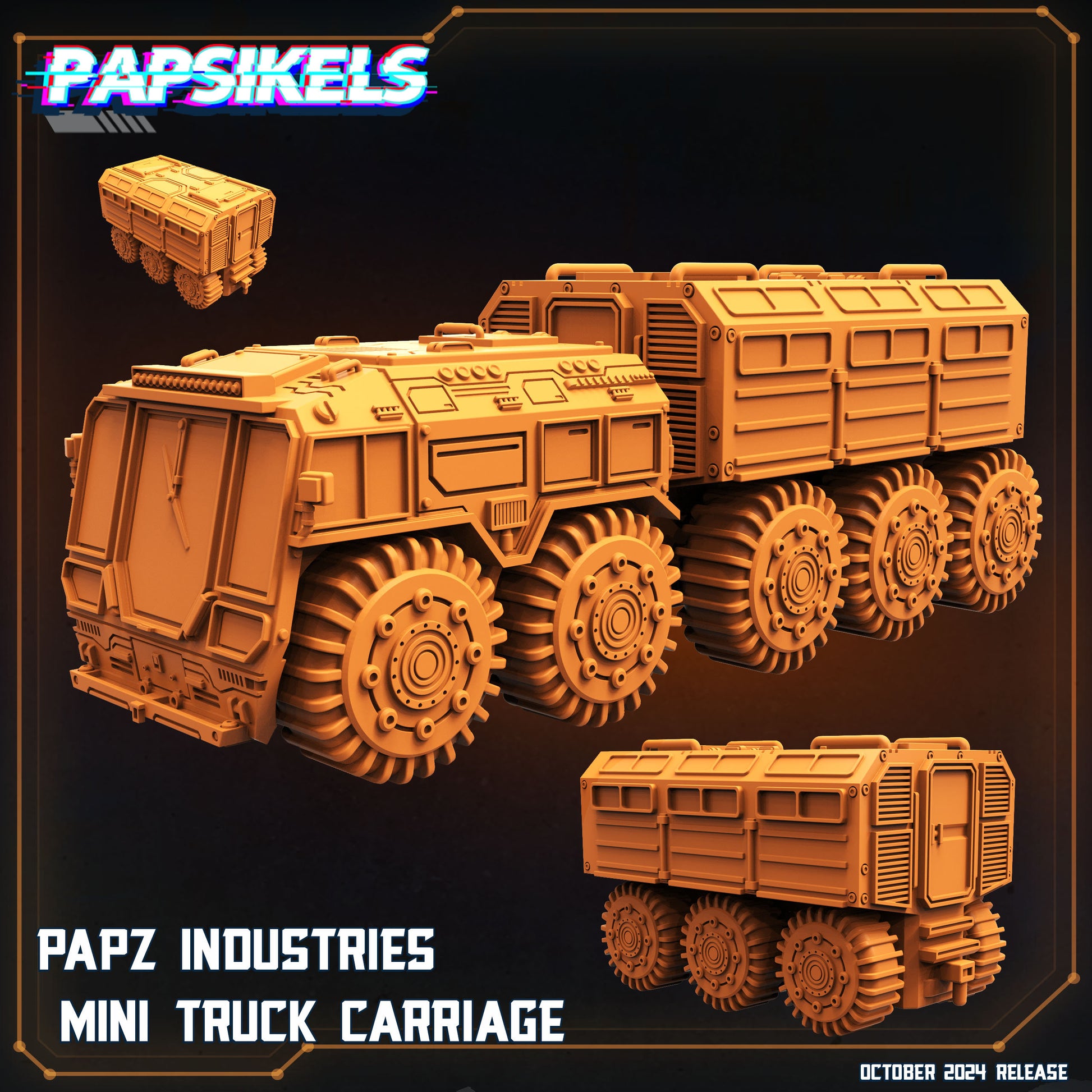 Aliens Vs Humans Scavenger Romulus, Papz Industries Mining Mini Truck, Papsikels, 32mm Mini