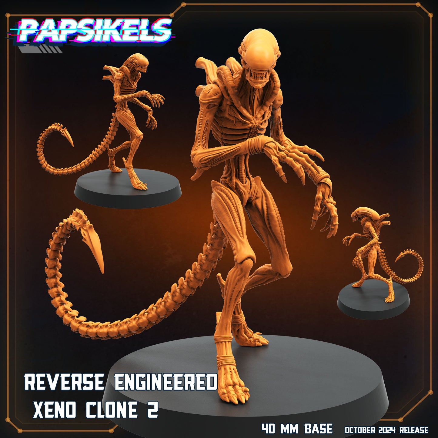 Alien vs Human Scavenger Romulus: 32mm Reverse-Engineered Xeno Clone Miniature Miniatures for RPG & Tabletop Games