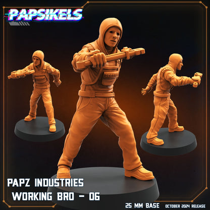Aliens Vs Humans, Working Bros Set 4 / Working Joes , Papsikels, 32mm Mini