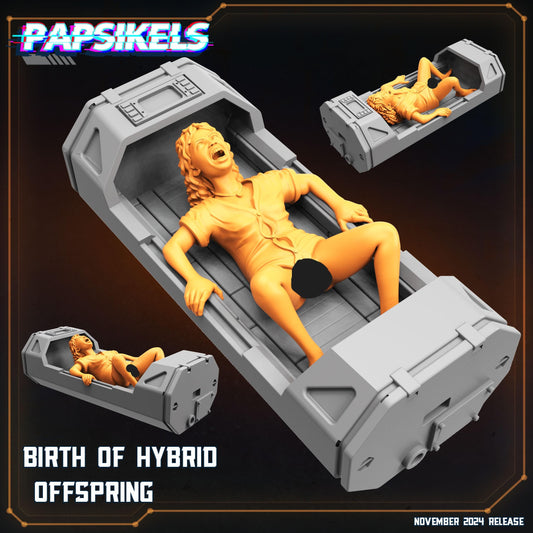 Xenomorph Alien-Human Hybrid Birth Figurine: 32mm Sci-Fi Miniature for Tabletop RPG & Wargaming