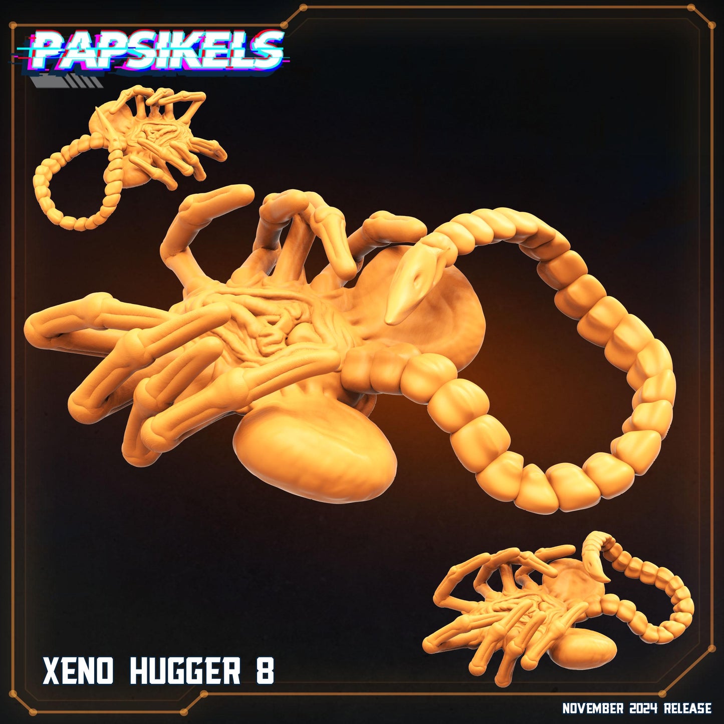 Aliens Vs Humans Execration Romulus, Xeno Huggers Set 1 - 8 model set, Papsikels, 32mm Mini