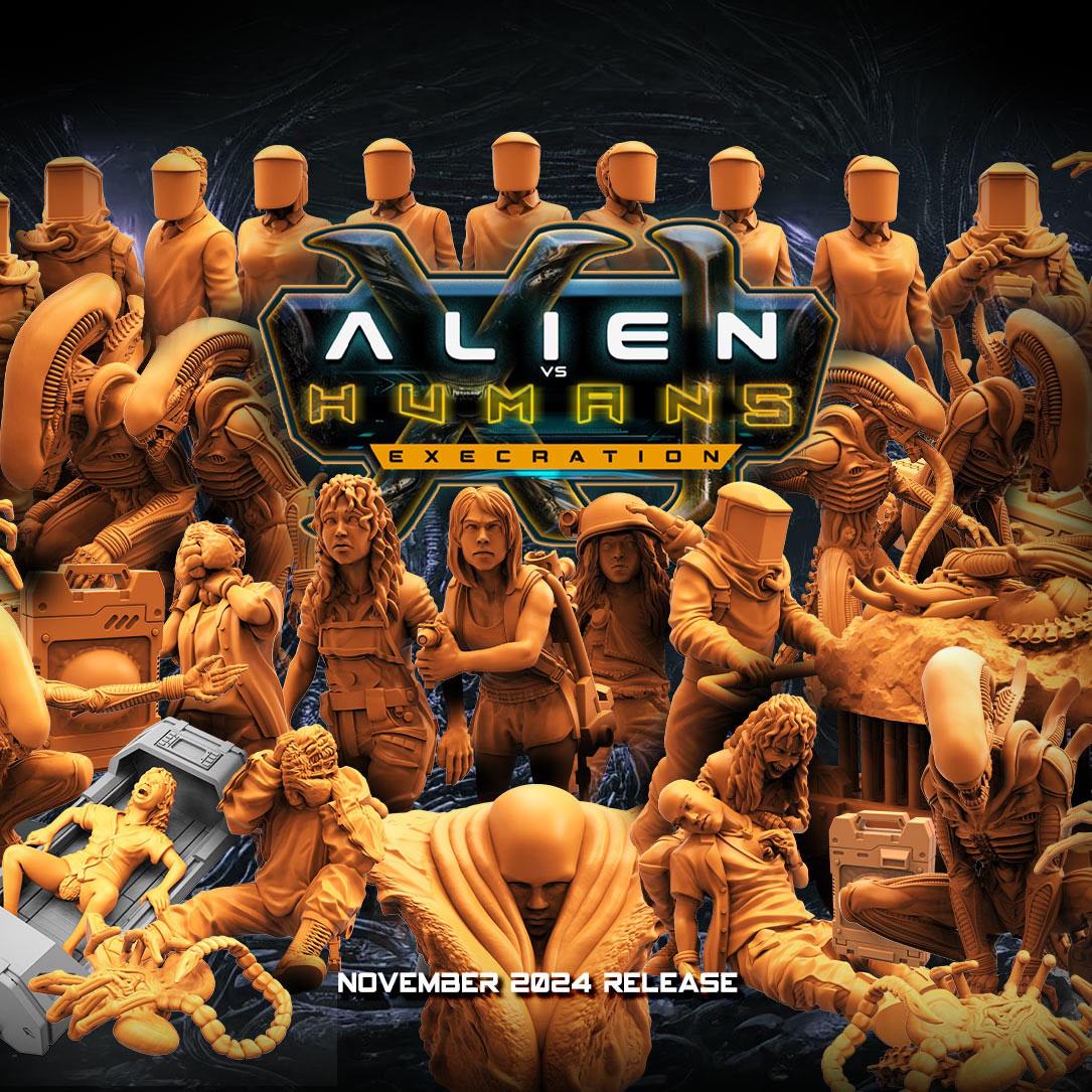 Xenomorph Alien-Human Hybrid Birth 32mm Sci-Fi Miniature: Romulus Figurine for Tabletop RPG & Wargaming