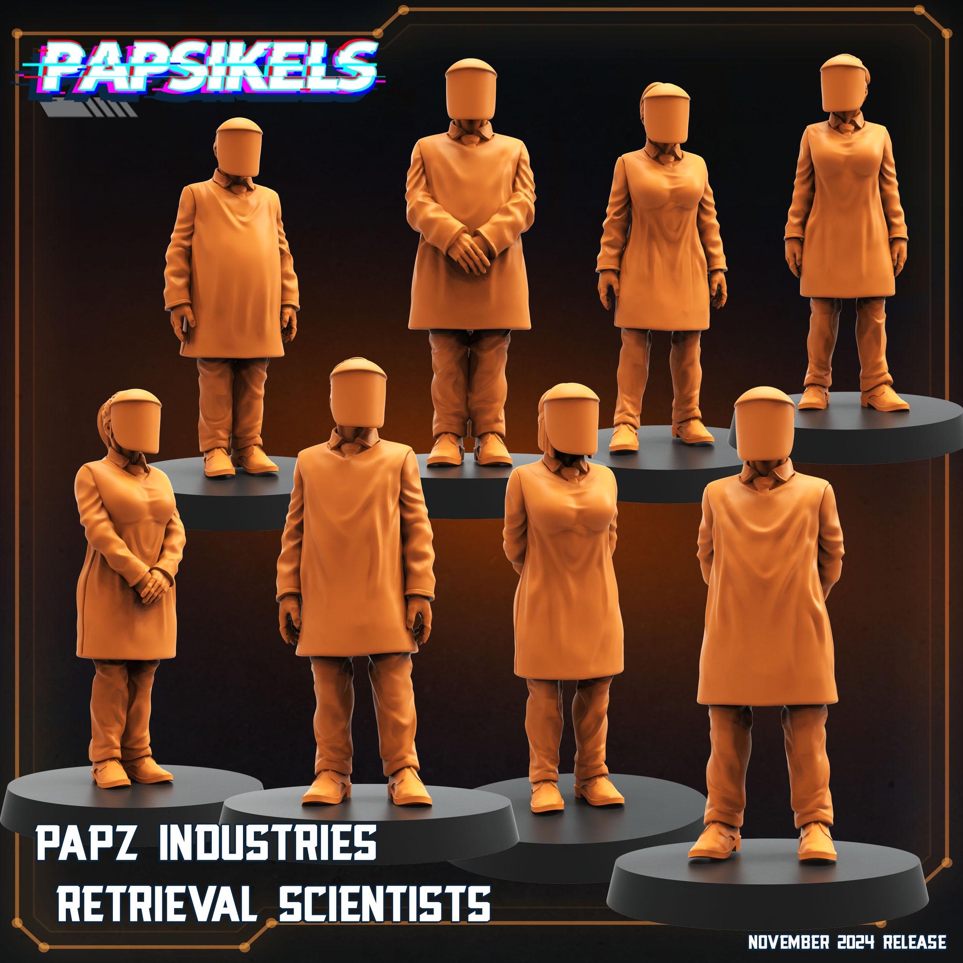 Aliens Vs Humans Execration Romulus, Papz Industries Retrieval Scientists, Papsikels, 32mm Mini