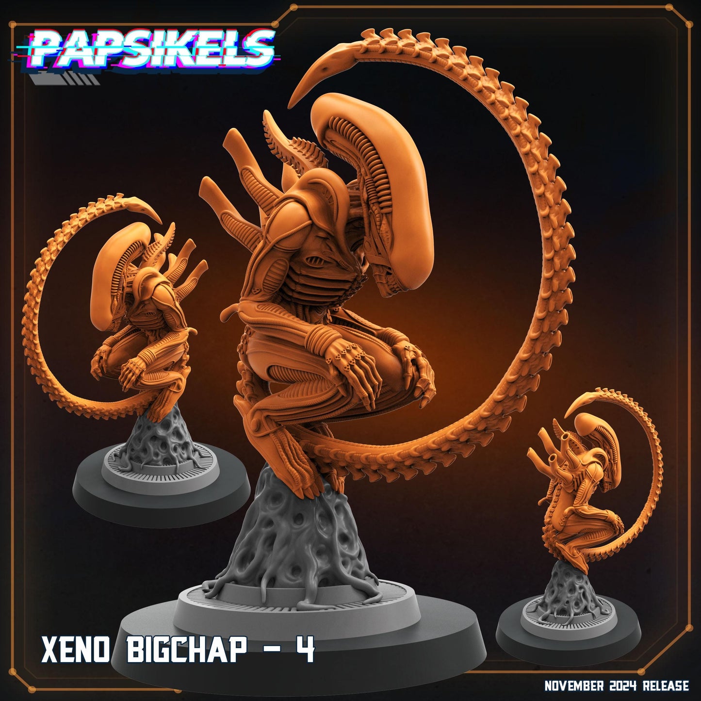 Aliens Vs Humans Execration Romulus, Xeno Big Chaps, Papsikels, 32mm Mini