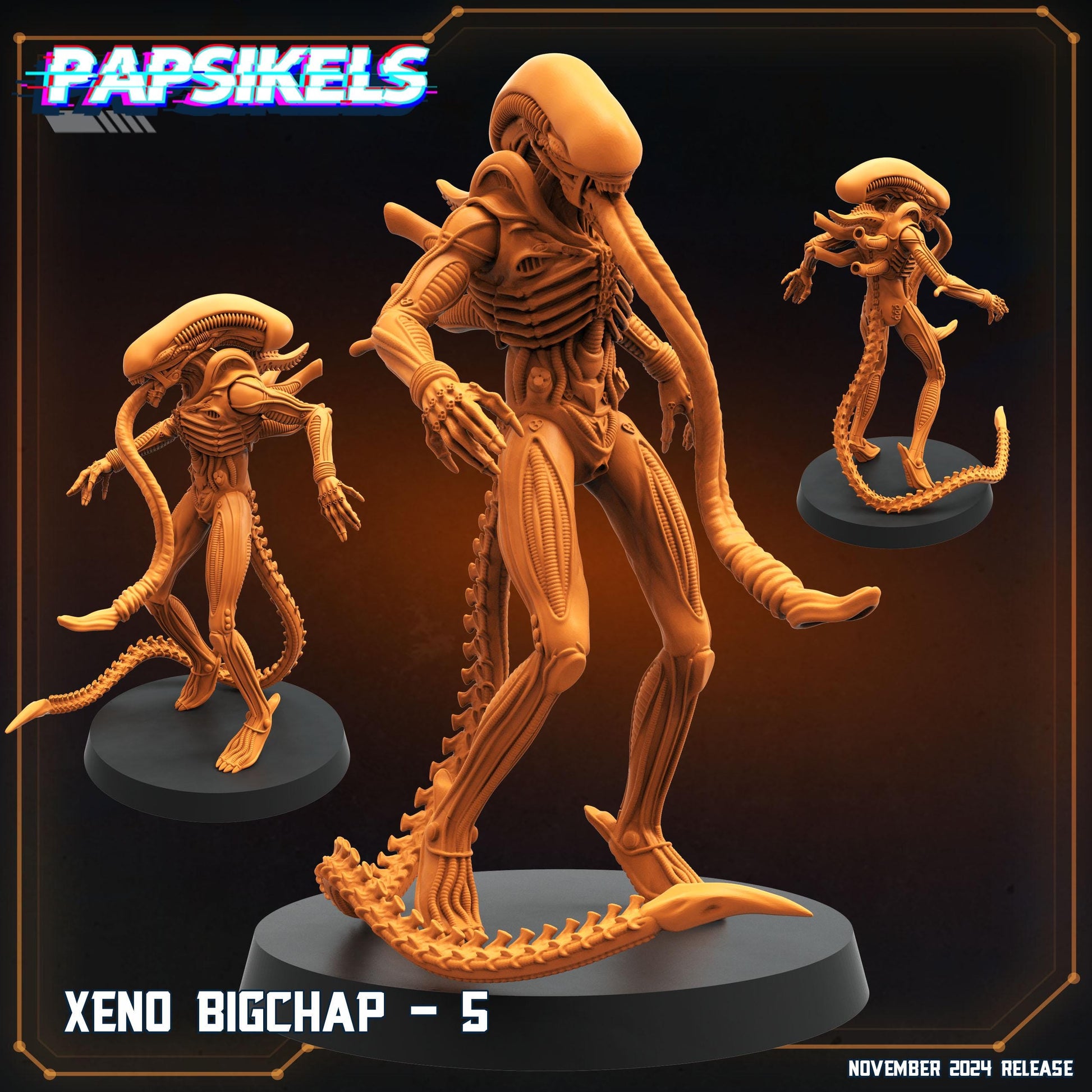 Aliens Vs Humans Execration Romulus, Xeno Big Chaps, Papsikels, 32mm Mini