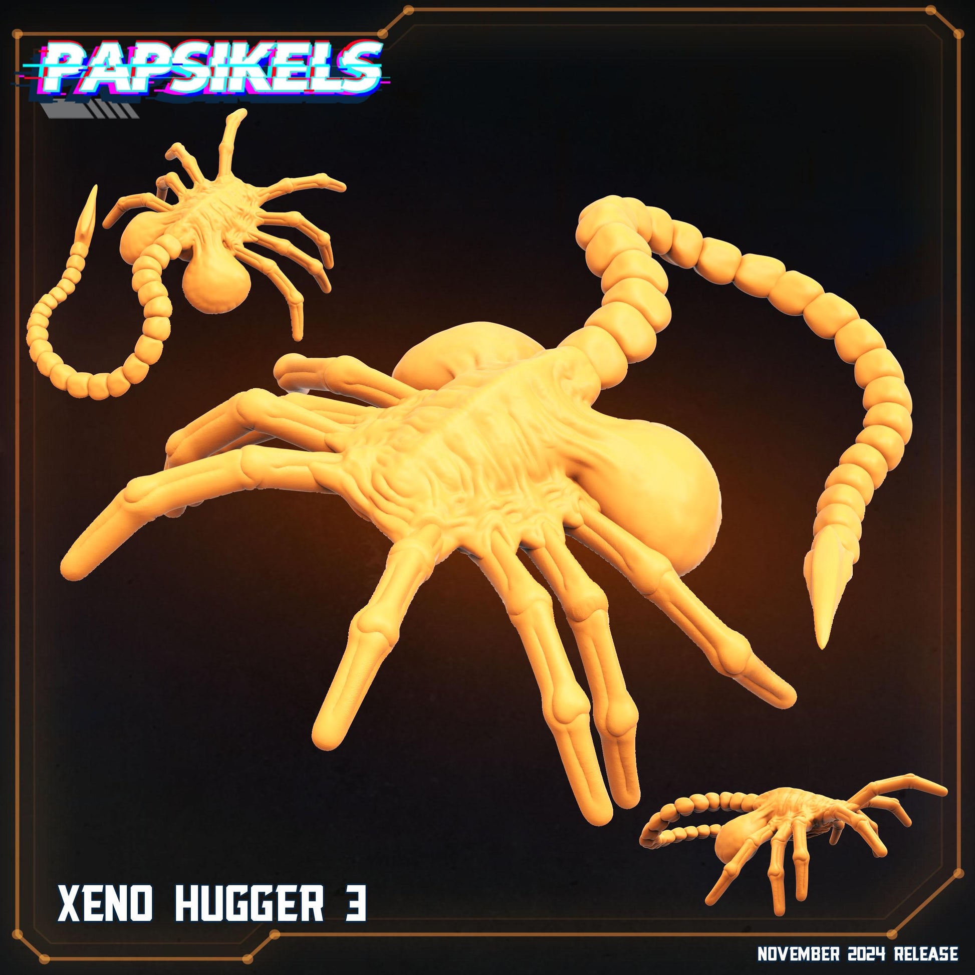 Aliens Vs Humans Execration Romulus, Xeno Huggers Set 1 - 8 model set, Papsikels, 32mm Mini