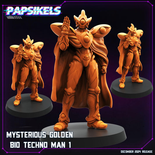 Cyberpunk, Mysterious Golden Bio Techno Man (Guyver), Papsikels, 32mm Mini