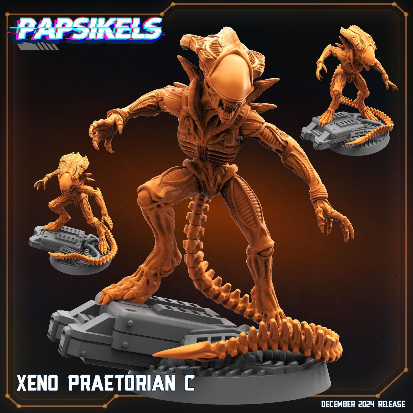 Aliens Vs Humans - Space Dead - Xeno Praetorians - Set 1, Papsikels, 32mm Mini
