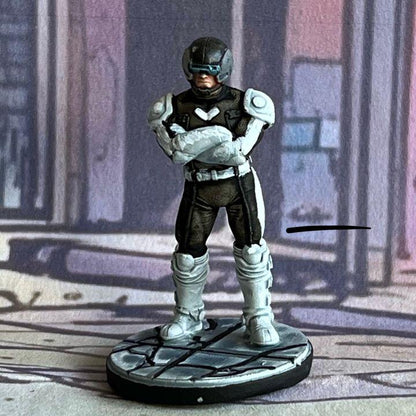 Cyberpunk Henchmen Miniature 32mm - Guyver-Inspired Sci-Fi Figurine for RPG and Tabletop Gaming