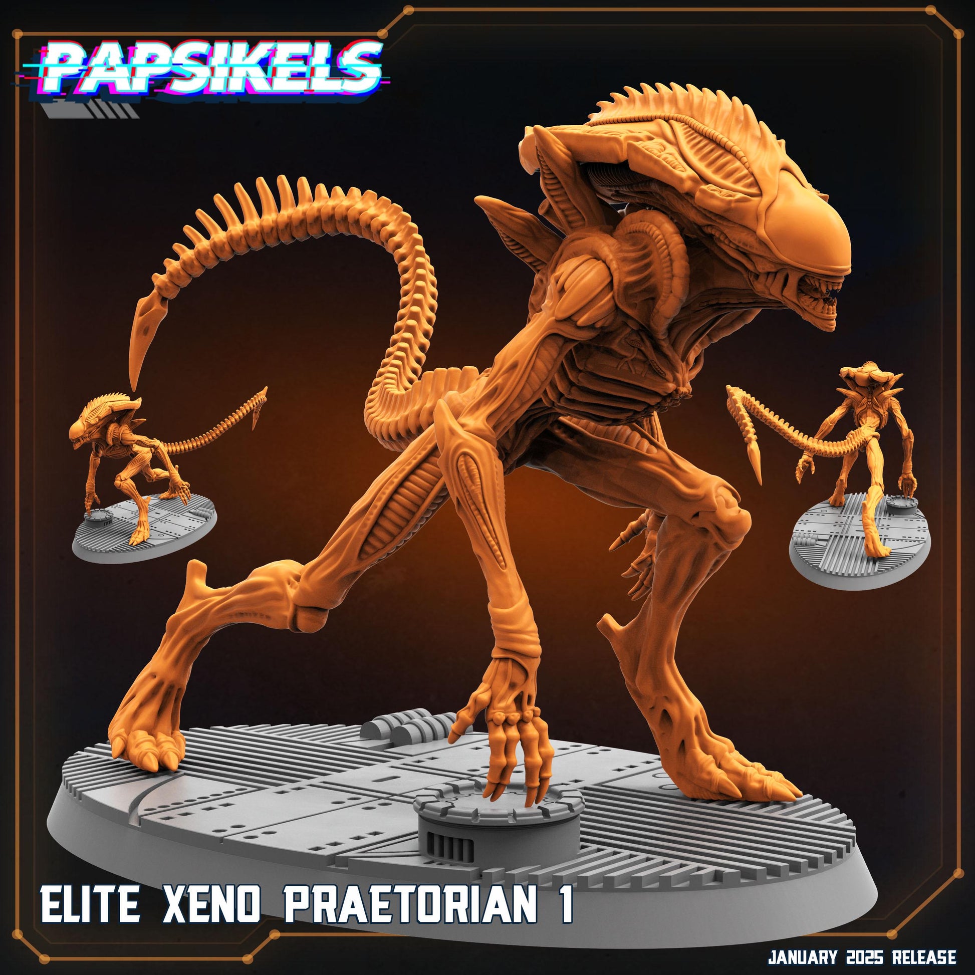 Aliens Vs Humans - Ascension - Xeno Elite Praetorians - Set 1, Papsikels, 32mm Mini