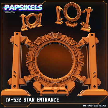 Alien vs Human 32mm Miniatures: LV-532 Star Entrance - Papsikels Xenowars RPG Resin Figures