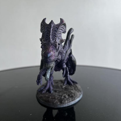 Xeno T-Rex Army: Xenosaur Tyranno Beastmaster Riders - 32mm Resin Tabletop Miniature for OPR