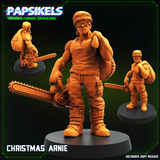 Christmas Arnie, Papsikels, Resin Miniature - Tabletop miniature - Fantasy Miniature - 32mm