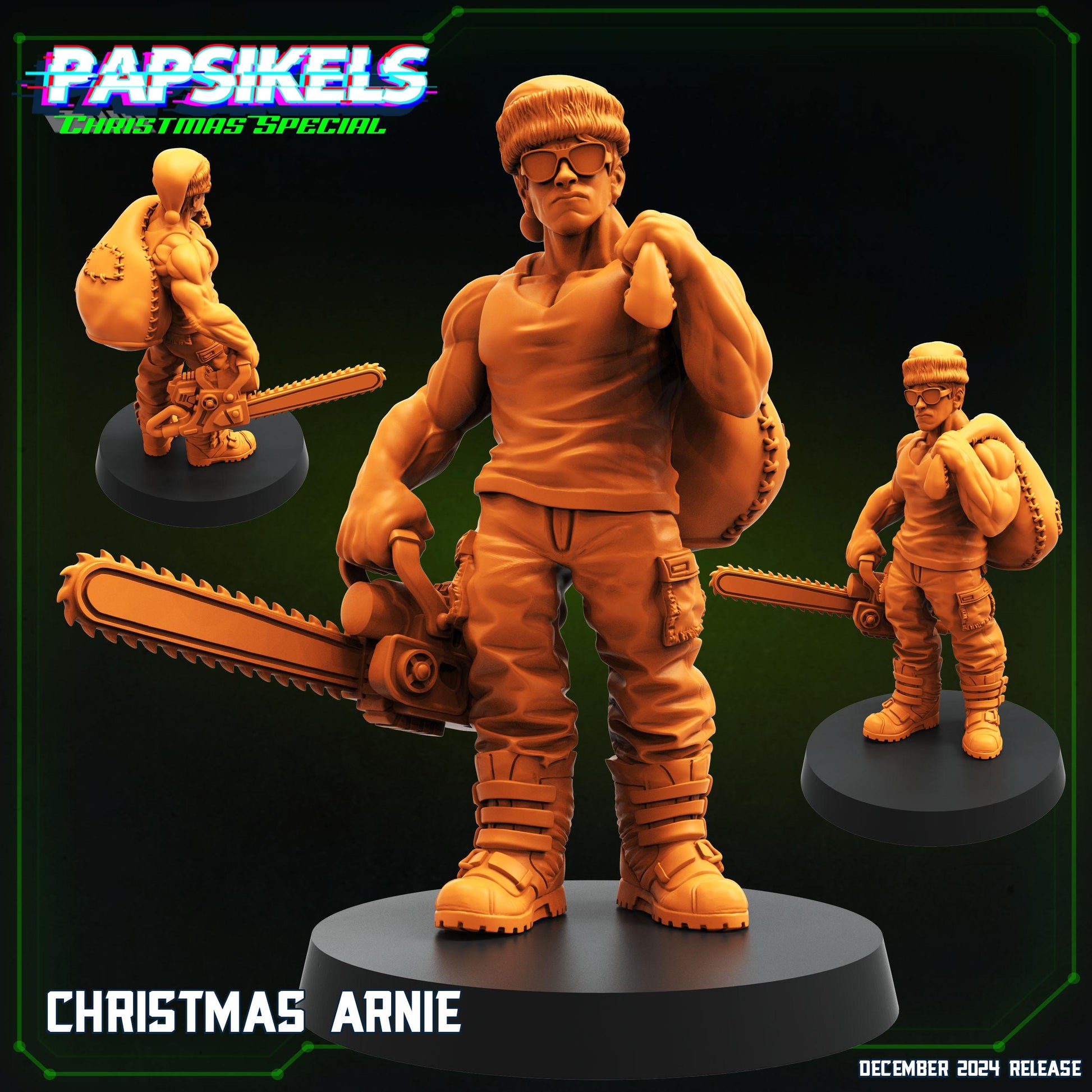 Christmas Arnie, Papsikels, Resin Miniature - Tabletop miniature - Fantasy Miniature - 32mm