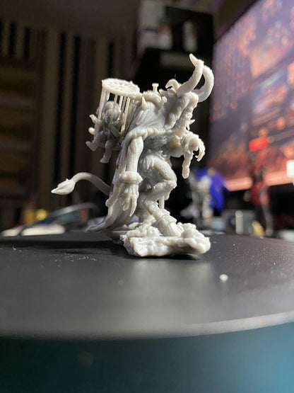 Krampus Miniature Sculpture for Christmas - 32mm Wargaming, RPG, TTRPG, Cyberpunk, Anime Themed