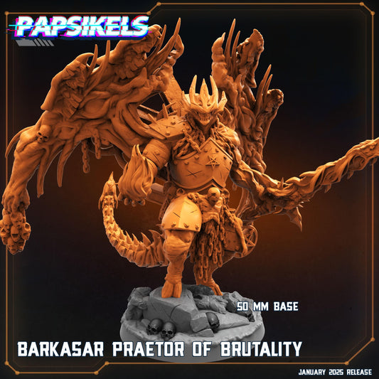 Barkasar Praetor of Brutality | Trench Crusade | Papsikels Fantasy, Resin Miniature - Tabletop miniature - Fantasy Miniature - 32mm